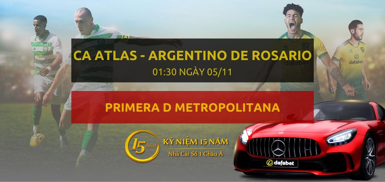 Kèo bóng đá: CA ATLAS - ARGENTINO DE ROSARIO (01h30 ngày 05/11)
